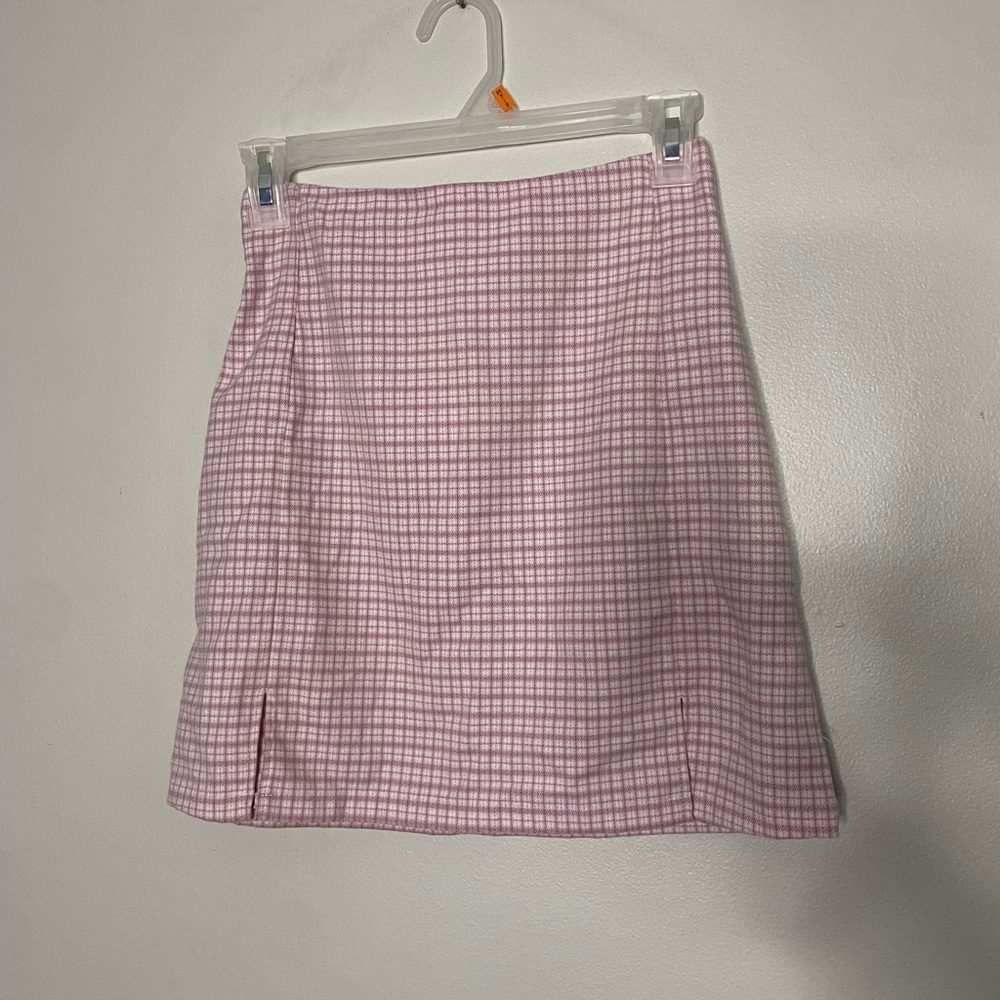 Pink Plaid Women's Skirt